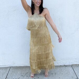 Show Me Your Mumu Gatsby Dress - Gold